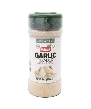 Badia Organic Garlic Powder, 3-Ounce