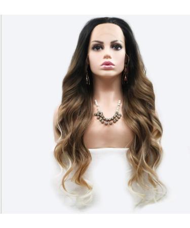 BGHJUE Wig Accessories Synthetic Wigs For Women Wig With Bangs Hair Realistic Simulation Scalp Middle Part Brown Long Roll