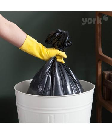 York 35L Black Garbage Bags - Extra Strong Trash Bags (1 Roll of 15) | Durable & Large Waste Bags for Heavy-Duty Use - Buy Online on SooperMarket.com