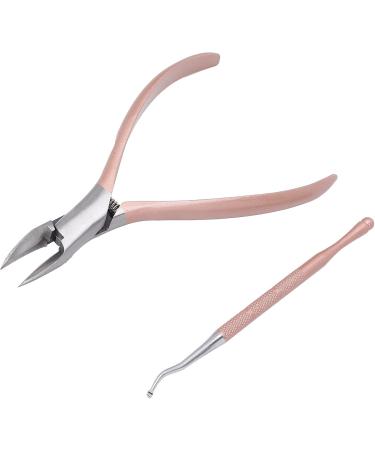 Verdant Touch Toenail Lifter Stainless Steel Toenail Nippers and Lifter Set Professional Ingrown Nail Pedicure Tools Rose Gold for Precision Nail Care - Buy Online on SooperMarket.com