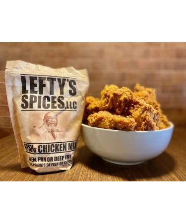 Lefty's Original Fish & Chicken Mix | Seasoned Coating for Meat & Seafood | 3 lbs - Buy Online on SooperMarket.com