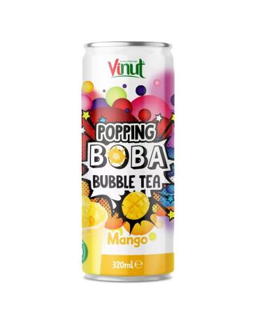 Vinut Popping Bubble Tea 320ml (12 Mango Flavor) Mango Flavor 12