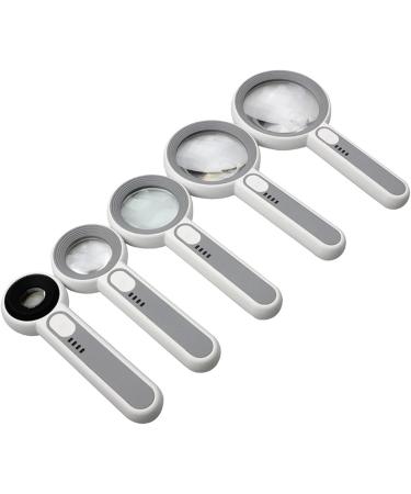 Glass With LED Lights 30X Glass Lens Handheld Illuminated Magnifier Reading Glass For Seniors 21mm - Buy Online on SooperMarket.com