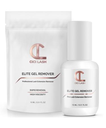 ELITE Eyelash Extension Remover Gel for Professional Lash Extensions | Super Fast (60s) and Easy to Control | Perfect Eyelash Glue Remover for Individual Mink Lashes | Essential Lash Supplies 15ml Regular
