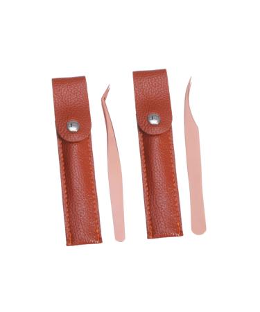 NOLITOY 4pcs Set Eyelash Extension Tweezers Lash Extensions Tweezers Fake Eyelashes Tweezers Beauty Care Tweezers Lash Tweezers Angled Tweezers Volume Tweezers Stainless Steel Makeup Tools 13X0.8X0.5cm Golden