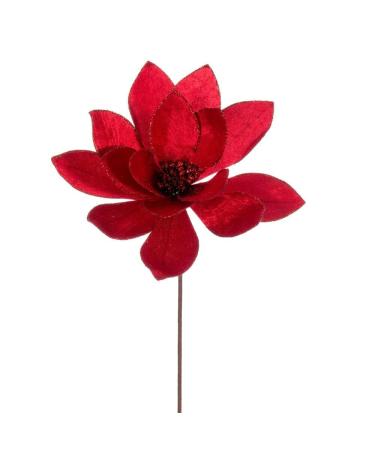 Vickerman 705407-22" Red Velvet Sheen Glitter Trim Poinsettia Spray (4 Pack) (RG223303)
