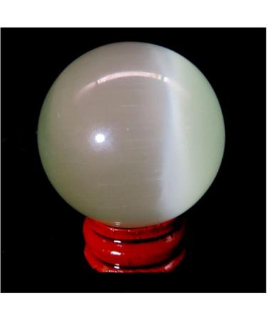 Ornament 1pc Natural White Cat Eye Stone Quartz Crystals Sphere Balls for Gift (Color : 1pc 90-100mm) - Buy Online on SooperMarket.com
