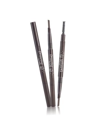 Mikinona Scissor Bumper 2 1 Brush Coffee Waterproof Eyebrow Light Makeup Long Eye Pencil in Brow Auto-for Lasting