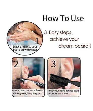 HATIKY Beard Pencil Filler for Men - Waterproof, Long-Lasting Beard & Moustache Pen (Black) - Buy Online on SooperMarket.com