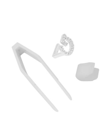 Plated English Letter G Teeth Brace Cosplay Festival Party Hip Hop Teeth Decoration (Silver)