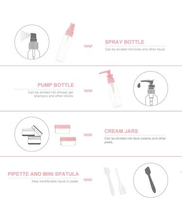 ANKROYU Travel Bottle Set Leak Proof Shampoo Liquid Squeeze Bottle Refillable Cosmetic Container for Shampoo/Body Wash/Lotion(6 Sets-A) 6 Sets A - Buy Online on SooperMarket.com