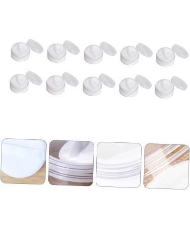 BELLIFFY 10 Pcs Transparent Powder Box Foundation Powder Case Loose Powder Holder Moisturizer Plastic White - Buy Online on SooperMarket.com