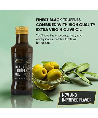 Liebers Black Truffle Oil - Premium Oil for Cooking, Salad Dressing, and Garnish - 8.45 Fl Oz Glass Bottle (Black Truffle) - Kosher, Vegan, Vegetarian, Gluten Free - Buy Online on SooperMarket.com