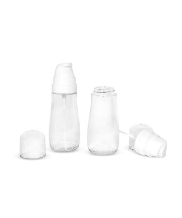Grand Fusion TSA Approved 3.4 Oz Travel Bottles - 6 Pack for Toiletries Lotions & Creams | Clear Travel Pump Bottles - Buy Online on SooperMarket.com