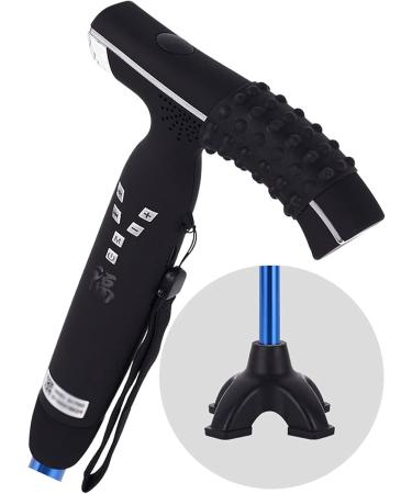 Adjustable Walking Stick Blue Smart Anti Slip Quad Cane for Seniors with Radio for Elderly LED Guide Light - Buy Online on SooperMarket.com