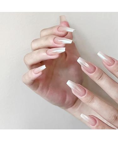 Ruarby Semi Cured Gel Nail Strips French Style Gel Nails Stickers Nails Art Stickers Nails Polish Strips Gel Wraps for Nails BSS0368 - Buy Online on SooperMarket.com