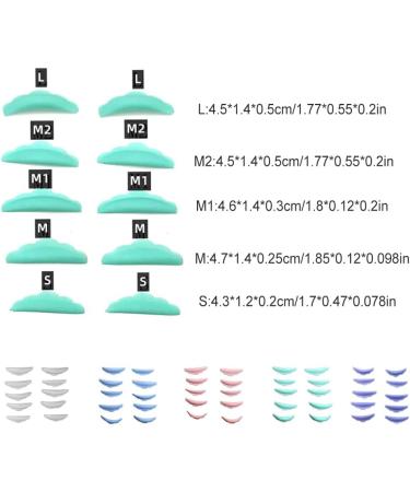 Dajidafu 5 Pairs Lash Curlers Lashes Lift Perming Eyelash Tool Domestic Eyelashes Kit Fashionable for Adults Beautifying Green - Buy Online on SooperMarket.com