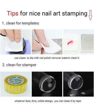 Silicone Nail Stamper French Tip with Scraper for Nails Manicure Tools Stamp Polish Stencil Template for Manicure Tools Nail Art Template Seal Stamper Scraper - Buy Online on SooperMarket.com