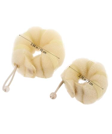 KALLORY Womens Hair Bun Maker 2pcs - French Hair Clip Styling Accessory - Beige Donut Chignon Curler - Buy Online on SooperMarket.com