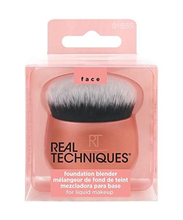 Real Techniques Foundation Makeup Blender, For Face or Body Makeup, Works With Liquid or Cream Foundation, No Handle, Blend & Buff Makeup, Dense Synthetic Bristles For Even Coverage, 1 Count Foundation Blender Makeup Brush