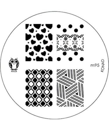 Konad stencil stamping stamping stencil M95