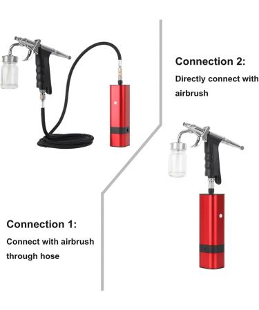 Paint Sprayer Wireless Airbrush Kit with Siphon Trigger Type Spray Gun for Art Model Body Paint Artist Makeup Nail Tattoos Cake Tools for Painting Ceilings Fences cabinets Tm80s Black a - Buy Online on SooperMarket.com