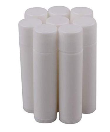 VASANA 50PCS 5ml Empty Refill White Plastic Lip Gloss Balm LipStick Tubes Chapstick Sample Packing Vials Holder Bottles DIY Beauty Tool with Twist Bottom and Top Cap