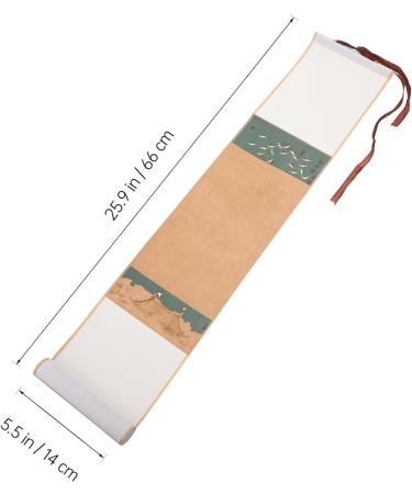 Operitacx 1pc Rice Paper Hanging Shaft Calligraphy Blank Chinese Scroll Chinese Scroll Paper Child Paint Batik - Buy Online on SooperMarket.com