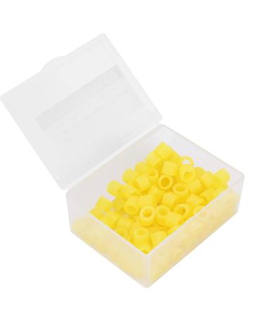 100 Non-Toxic Silicone Dental Color Code Rings - Yellow Orthodontic Instrument Bands for Easy Identification - Buy Online on SooperMarket.com