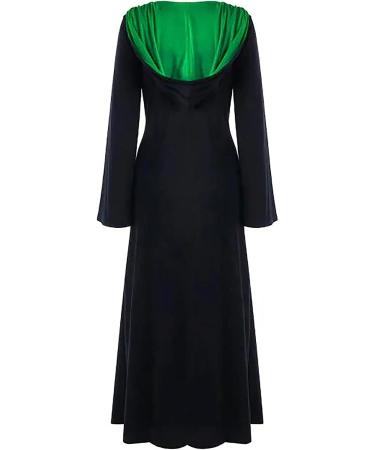 Bilqis Plus Size Green Gothic Medieval Witch Costume with Strappy Cloak Hoodies - XXL - Buy Online on SooperMarket.com