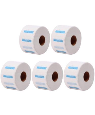 minkissy 5 Rolls Neck Paper Neck Paper Barber Neck Strips Neck Strips Barber Hair Cut Neck Tape Barber Neckband Haircut Neck Strips Shaving Salon Neck Band Paper Towel Roll Disposable