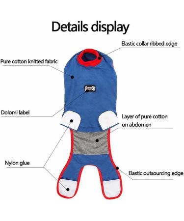 MightyDuty Dog Body After Op Cotton Wound Protective Suits - Breathable & Comfortable for Dogs | International Shipping - Buy Online on SooperMarket.com