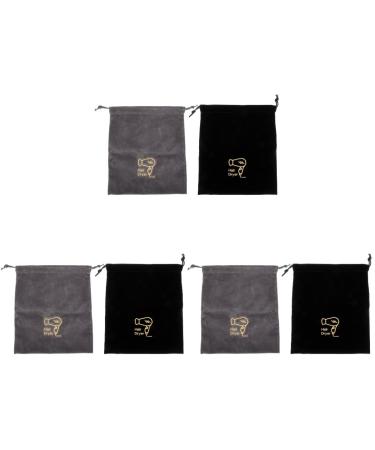 Healeved 6 Pcs Hair Dryer Bag Safe Hair Dryer Pouch Organizer Bag Storage Box Modeling Travel Flannel