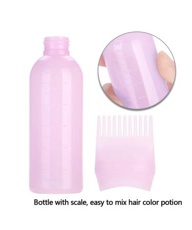 Professional Hair Dye Applicator Bottle with Graduated Scale & Brush | Root Comb Tool for Precision Hair Coloring - Pink - Buy Online on SooperMarket.com
