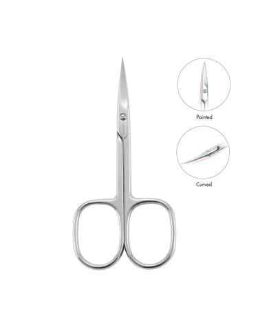 Jarvistar Professional Nail Scissors - Sharp Curved Stainless Steel Manicure & Pedicure Shears with Case | 95mm Bent Skin & Nail Clippers - Buy Online on SooperMarket.com