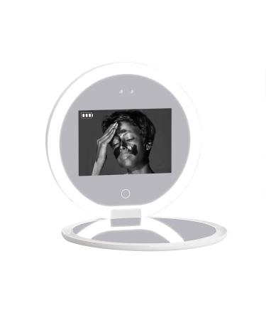 Hansong Compact Mirror with UV Camera Visualize Facial Sunscreen  2X Magnification Travel Makeup Mirror Handheld 2-Sided Pocket Mirror  3.5in Folding Travel Mirror