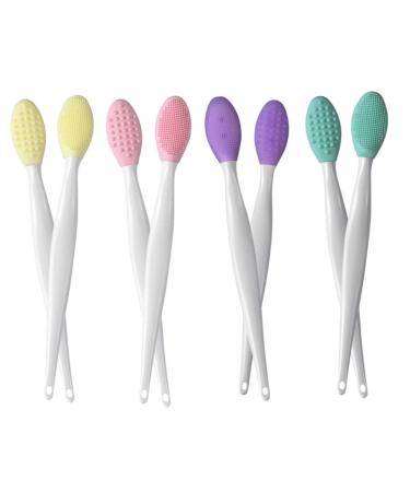 Silicone Lip Brush & Double Sided Nose Scrubber - 2PCS Exfoliating Blackhead Cleaner - Soft & Effective - Buy Online on SooperMarket.com