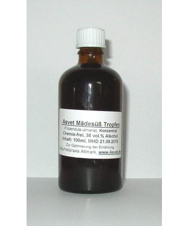100ml meadowsweet tincture drops filipendula preparation without chemicals handmade 100% vegan and natural!