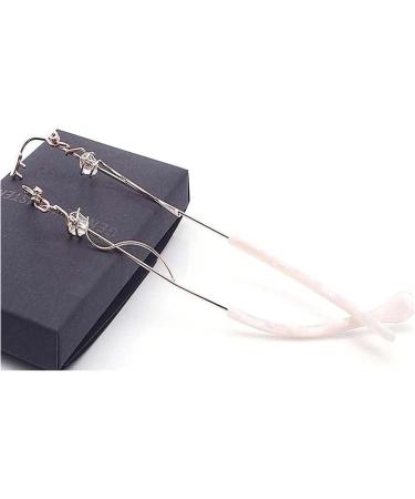 Ranara Replacement Glasses End Tips - Pink Borderless Glasses Legs & Accessories Rhinestone Brembes 2-Hole Brackets - International Shipping Available - Buy Online on SooperMarket.com