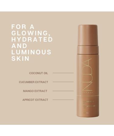 Nuda Self Tanning Mousse | Lightweight & Cruelty-Free Sunless Tanner | Dark Bronzing Lotion - 190mL - Buy Online on SooperMarket.com