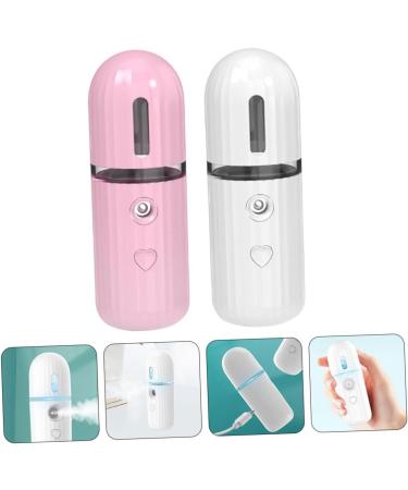 Mikinona 2pcs Moisturizing Sprayer Handheld Sprayer Facial Face Spa Steamer Travel Cosmetic Evaporator Abs - Buy Online on SooperMarket.com