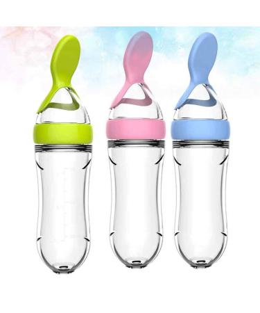 Milist Baby Food Feeder Set - Silicone Pacifier Feeder & Squeeze Spoon for Infants & Toddlers | 3-Piece Dietary Supplement Set - Buy Online on SooperMarket.com