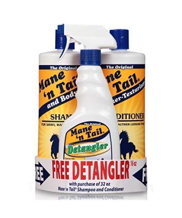 Mane 'n Tail 3 Pc Kit Includes 32 Ounce Mane 'n Tail Shampoo/ 32 Ounce Mane 'n Tail Conditioner/ Detangler 16 Ounce