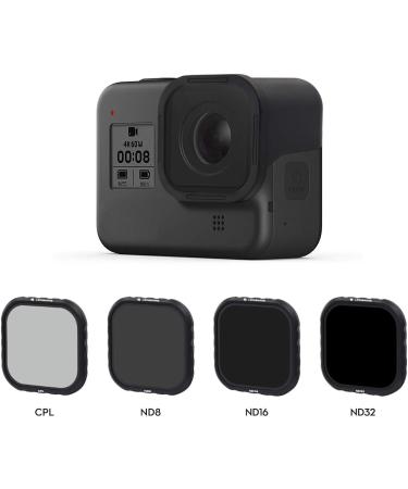 LENSKINS 4-Pack Lens Filter ND8 ND16 ND32 CPL for GoPro Hero 8 Black - Lens Protector and Accessories - Buy Online on SooperMarket.com