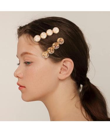 16Pcs Crystal Hair Clips - Round Rhinestone Duckbill Hair Barrettes for Women - Bling Geometric Alligator Hair Pins - Wedding Bridal Bridesmaid Hair Accessories - Buy Online on SooperMarket.com