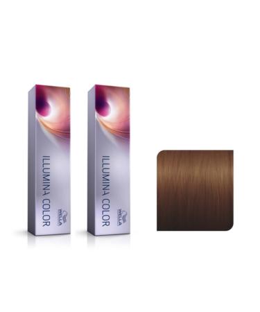 2er Wella Illumina 5/43 Light Brown/Red Gold 60ml Light Brown/Red Gold 120ml (1Pack)