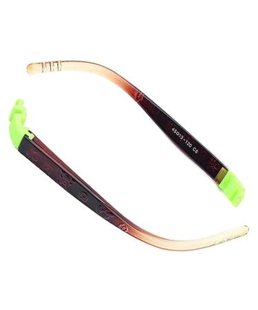 Ranara replacement glasses end tips glasses legs glasses accessories 1 pair of children's glasses replacement silicone insert bayonet glasses frame spare parts brown