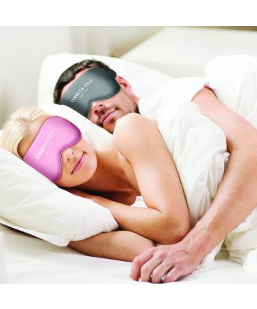 Kenneth Cole Satin Eye Mask - Eyeshade with Elastic Strap Blocks Light Like A Boss and Gets You The Best Night's Sleep Ever Grey - Buy Online on SooperMarket.com
