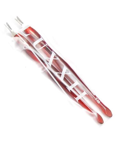 LUXXII (2 Pack) Cuticle Trimmer Remover Pusher Dead Skin Callus Removal Fork Brown (B)