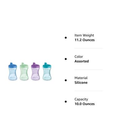 NUK Gerber Graduates Fun Grips Hard Spout Sippy Cups 10oz 4-Pack - Assorted Colors - Buy Online on SooperMarket.com